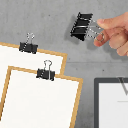 Miniatura 7 de Ufmarine - Clips de carpeta pequeños de 1 pulgada de longitud, (72 piezas) clips de papel pequeños para suministros de oficina