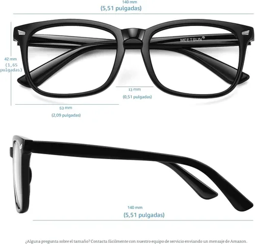Miniatura 5 de MEETSUN - Gafas de bloqueo de luz azul, antifatiga ocular, para el dolor de cabeza (mejor sueño), lentes de lectura para computadora UV400 Paquete