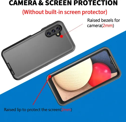 Miniatura 4 de Funda para Samsung Galaxy A13 5G (no para A13 4G), funda de teléfono [grado militar] 3 en 1 a prueba de golpes, resistente protección contra golpes