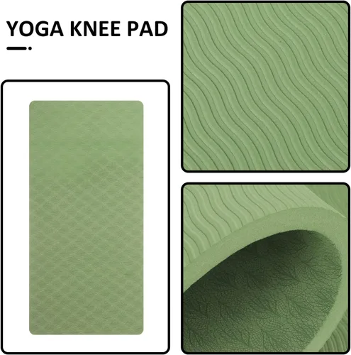 Miniatura 7 de Rodilleras de yoga, 1 par de cojines gruesos antideslizantes para soporte de codo y rodilla de 13.4 x 6.7 pulgadas, accesorio para esterilla de yoga