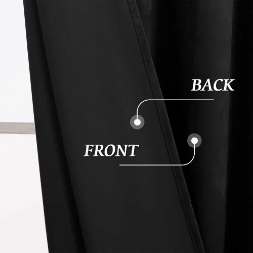 Miniatura 4 de RYB Home Cortinas de terciopelo negro para sala de estar, paneles de cortina opacas suaves para ventana, aislamiento térmico, telón de fondo de lujo