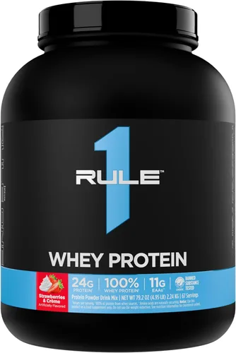 Miniatura 10 de Rule 1 Proteins Proteína de suero – 0.85 oz de proteína de acción rápida de fuentes de suero de leche con EAA y BCAA naturales para la recuperación