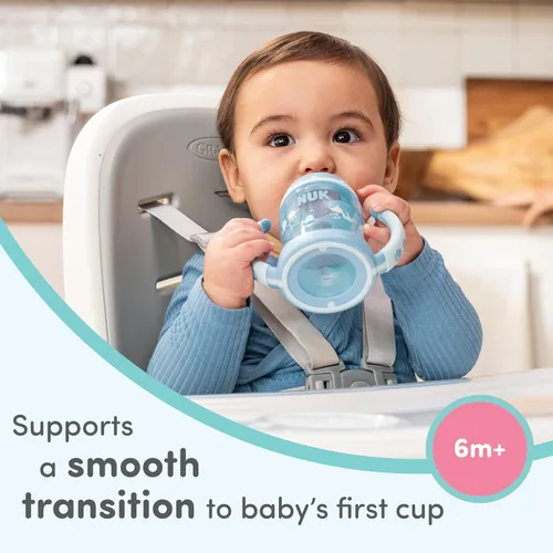 Miniatura 2 de NUK First Choice - Vaso para aprender 2.0, 5 onzas, con asas, a prueba de derrames, a prueba de fugas, vaso con popote suave, paquete de 2