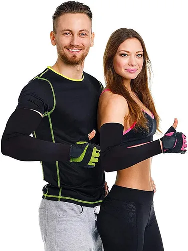 Miniatura 6 de Bememo 9 pares de mangas de protección UV, mangas de enfriamiento, fundas de brazo largas para hombres y mujeres