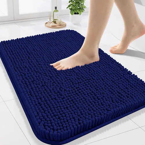 Miniatura 67 de Arotive Alfombras de baño de felpilla extrasuaves y absorbentes, de 24 x 16 pulgadas, lavables a máquina, parte trasera de goma antideslizante
