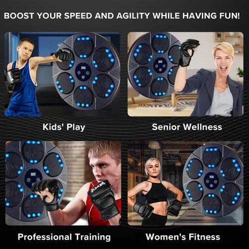 Miniatura 5 de Music Boxing Machine Kit Wall Mounted Smart Boxing Machine & Counter Complete Boxing Kit More Than a Standard Punching Machine for Adults & Home