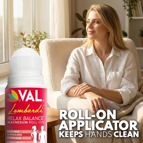 Miniatura 7 de VAL Lombardi Magnesio Roll-On 3oz Zechstein Magnesio + Árnica Alivio articular y muscular para espalda, cuello, piernas y pies