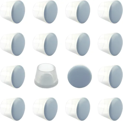 Copas deslizantes para patas redondas de muebles (3/4 pulgadas (0.748 in), paquete de 16), almohadillas deslizantes para mesa/silla/gabinete/sofá,