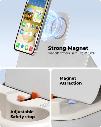 Miniatura 5 de Viozon Almohada Soporte para Tableta, Compatible con Teléfono/Tableta de 4-13", iPad, iPhone, Samsung, Kindle, Google, Soporte Magnético
