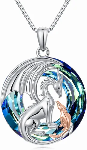 MEIDERBO Collar de animales de plata de ley 925 collares de madre e hija regalos de joyería para madre hija niños mujeres adolescentes niñas pareja