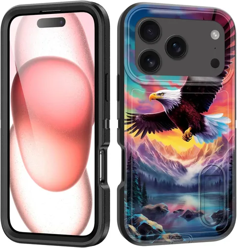 Miniatura 105 de Funda para iPhone Air con soporte integrado, a prueba de golpes, polvo y caídas, 3 capas, grado militar, funda protectora para iPhone Air de 6.5