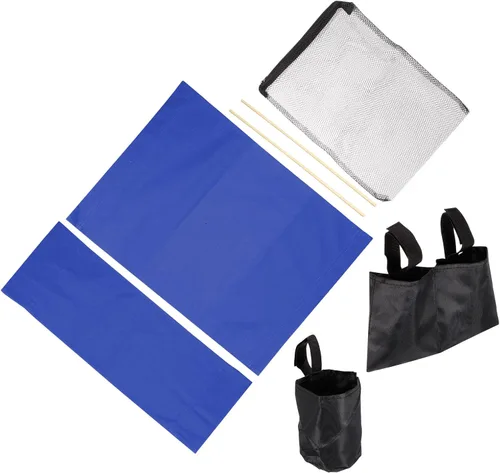 Miniatura 9 de PATIKIL Juego de accesorios para sillas de director, juego 5 en 1 para silla de maquillaje, kit de repuesto de lona y bolsas de almacenamiento Negro