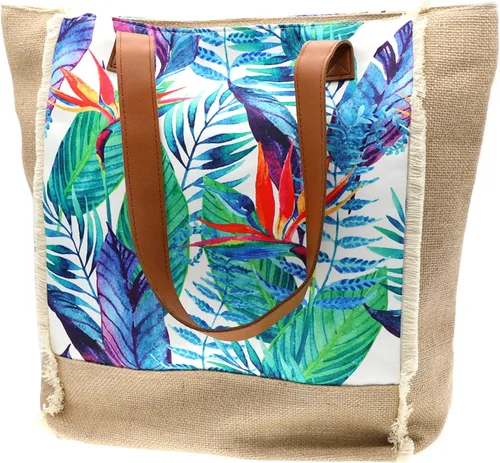 Miniatura 80 de Bolso grande de paja para mujer, tejido de ratán, bolso de playa de verano, a rayas