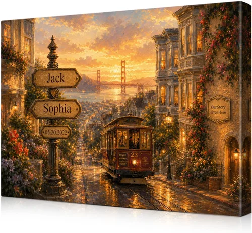 Miniatura 39 de IPIC - Personalized Framed Canvas with Custom Street Sign in Boston Personalized Street Signs with Names, Custom Canvas Print, Boston Sunset