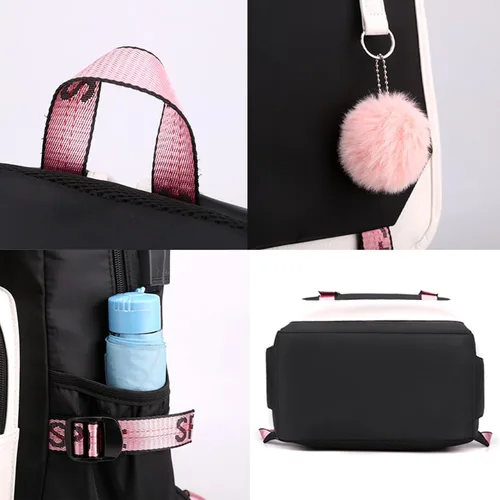 Miniatura 6 de Roffatide Anime Kuromi Print Business Casual Laptop Hombros Mochila Viaje Senderismo Daypacks Mochila Mochila 17 Pulgadas, Kurom B, Moderno