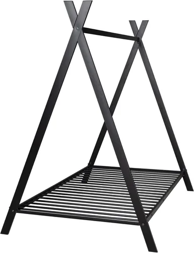 Miniatura 6 de Cama de casa individual para niños, marco de cama de casa, tienda de campaña, tamaño individual, cama de juego de metal con listones para niños
