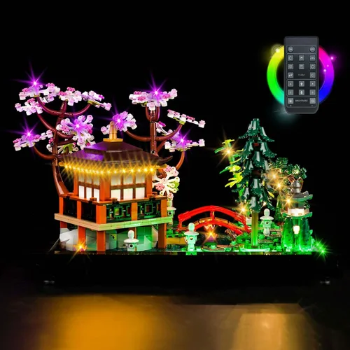 LocoLee Kit de luces de control remoto compatible con Lego Tranquil Garden 10315 Zen Garden (solo luces, sin modelos) Juego de iluminación RC