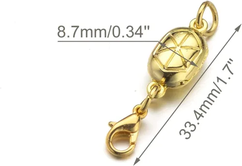 Miniatura 4 de Zpsolution Cierres magnéticos de doble bloqueo para joyas, fáciles de usar, seguros y confiables, 4 unidades, color plateado 4 Plata