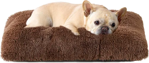 Miniatura 11 de EHEYCIGA Cama Esponjosa para Jaula de Perros Grandes, Almohadilla de Jaula de Piel Sintética Afelpada, Cama Calmante Anti-Ansiedad para Perros Negro