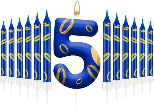 Miniatura 12 de 13 piezas de velas temáticas de coches de carreras para cumpleaños en negro y blanco con número de carrera 1 a cuadros, velas para tarta de coche
