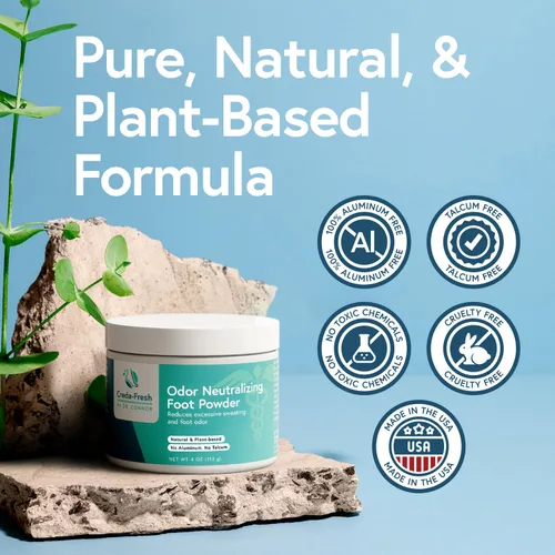 Miniatura 6 de Loción para pies en polvo para sudoración excesiva, polvo de pies a base de plantas para pies malolientes, eliminador de olores de pies y loción