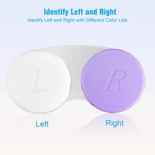 Miniatura 2 de 12 fundas para lentes de contacto, caja para lentes de contacto, contenedor de soporte para ojos izquierdos/derechos, kit de almacenamiento
