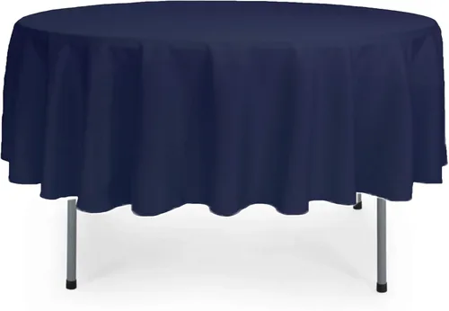 Miniatura 54 de YOUR CHAIR COVERS - Mantel redondo de poliéster prémium de 120 pulgadas - Mantel de lino color champán para mesas redondas estándar