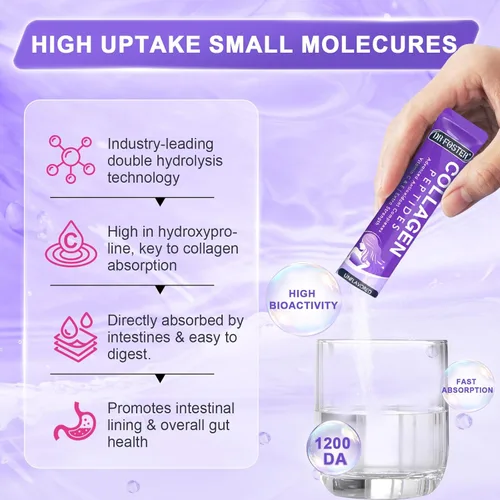 Miniatura 6 de DRFOSTER Paquetes de péptidos de colágeno en polvo, colágeno múltiple tipo I II III V X para mujeres con mezcla antioxidante + vitamina C y E