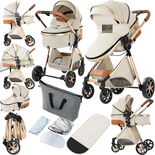 Miniatura 11 de Cochecito de bebé 2 en 1, cochecito convertible, cochecito de bebé estándar reversible, cochecito de bebé portátil, carriola para bebé, silla de 2