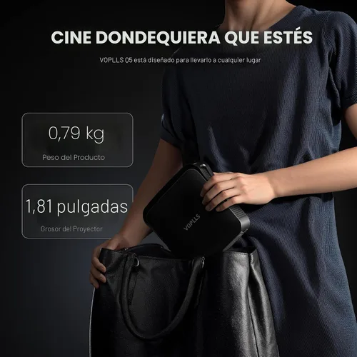 Miniatura 5 de 【Aplicación con Licencia Oficial y 1080P Nativo】El Mini Proyector Inteligente Más Delgado de 1.81" con WiFi y Bluetooth