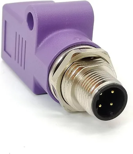 Miniatura 11 de Elecbee Adaptador de mamparo M12 a RJ45 impermeable M12 A Código 8 Pin hembra a RJ45 Jack de ángulo recto naranja
