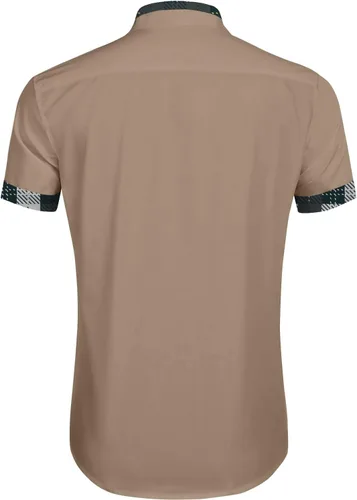 Miniatura 3 de RTRDE Men's Button Down Shirts Short Sleeve Plaid Print Summer Beach Wedding Vacation Dress Shirts, M-4XL