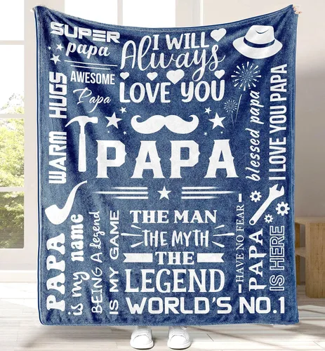 Miniatura 9 de Manta para papá, regalos para papás o abuelo de parte de nietos, manta suave para el abuelo, regalo del día del padre, regalo de Navidad para papá