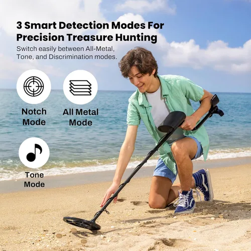 Miniatura 2 de Detector de metales Bounty Hunter TK4 Tracker IV con bobina impermeable de 8 pulgadas y localizador de metales, manual, negro y bolsa de transporte