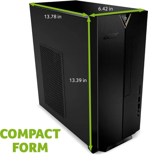 Miniatura 5 de Acer Aspire TC-895-UA91 - Procesador de 4 núcleos Intel Core i3-10100 de 10ª generación, DDR4 de 8 GB a 2666 MHz, SSD NVMe M.2 de 512 GB, DVD 8X