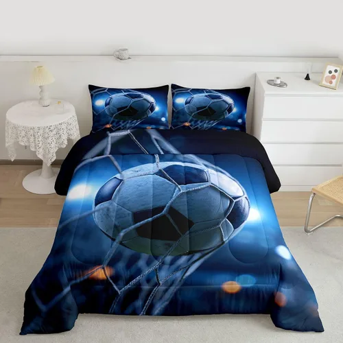 Miniatura 21 de Feelyou juego de ropa de cama con diseño de ciervo para niños y niñas, tamaño twin, con huella de pata de ciervo, juego de edredón ultra suave
