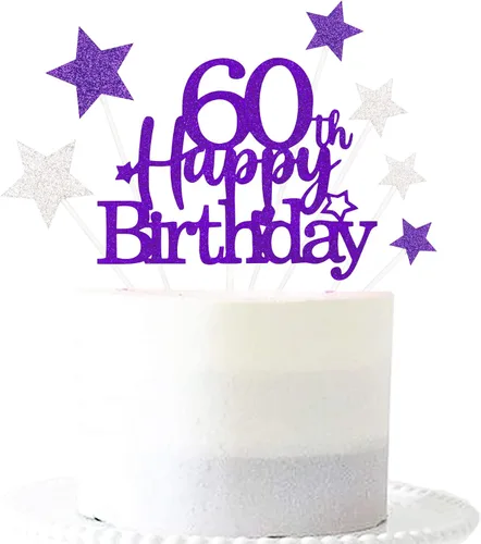 Miniatura 35 de Decoración brillante para tarta de primer cumpleaños feliz con estrella, adornos personalizados para tarta de 1 cumpleaños, decoraciones de fiesta
