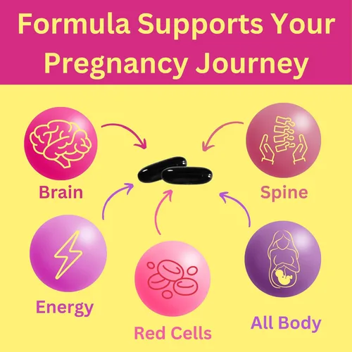 Miniatura 3 de Greenfield Nutritions - Vitaminas prenatales halal con DHA y ácido fólico, multivitamínico prenatal esencial para el embarazo con hierro, contiene