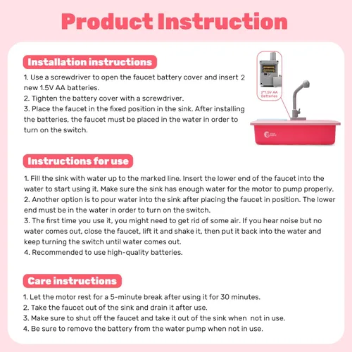 Miniatura 6 de CUTE STONE - Juguetes de fregadero de cocina con cambio de color, lavavajillas eléctrico para niños con agua corriente, grifo real actualizado