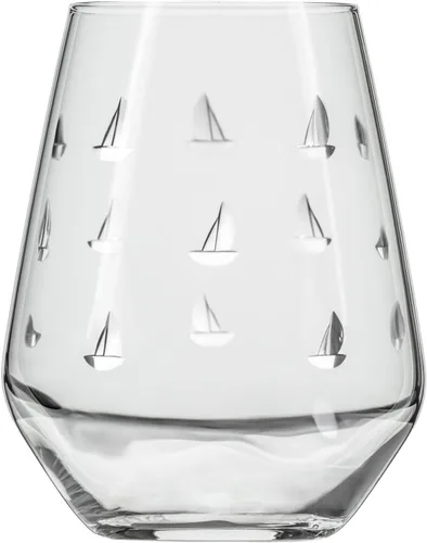 Miniatura 2 de Rolf Glass Sailing - Vaso de vino sin tallo de 18 onzas, juego de 4 copas de vino sin tallo, vidrio sin plomo, vasos grabados, fabricados con Juego
