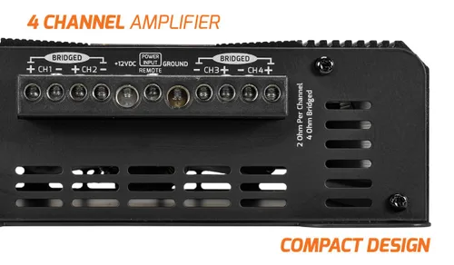 Miniatura 3 de PRV Audio QS800.4 Amplificador de audio para coche compacto de 4 canales de 2 ohmios 4 x 220 vatios RMS a 2 Ohm - 800 vatios Amp 12 voltios Amp