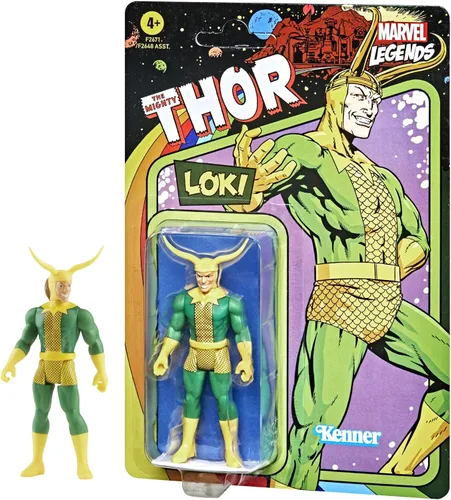 Miniatura 2 de Hasbro Marvel Legends Series 3.75 pulgadas Retro 375 Collection Loki Figura de acción de juguete