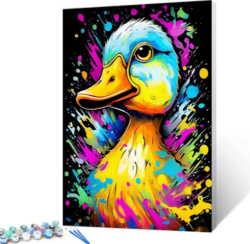 Miniatura 24 de Tucocoo Kits de pintura de búho de graffiti por números con pinceles y pigmento acrílico sobre lienzo para adultos, imagen de estilo colorido