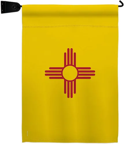 Miniatura 10 de Bandera de jardín de Estados Nuevo México Set de madera Regional Estados Unidos Territorios Americanos República País Particular Área Pequeña