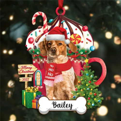 Miniatura 34 de Amantes de los perros de Navidad – Navidad de perros disponibles para muchos perros Shi Tzu – Adorno con forma personalizada, adorno de Navidad