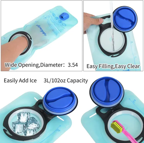 Miniatura 2 de Bolsa de almacenamiento de agua para bolsa de almacenamiento de agua de 2L-3L, repuesto de paquete de hidratación militar para senderismo, ciclismo