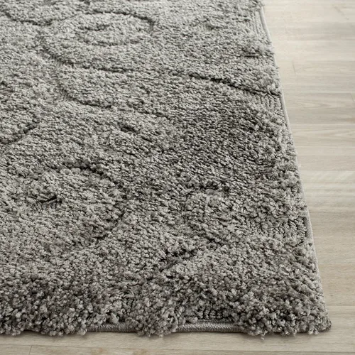 Miniatura 4 de SAFAVIEH Florida Shag Collection - Alfombra decorativa, 3 pies 3 pulgadas x 5 pies 3 pulgadas, gris, diseño de volutas, no desprende pelusa