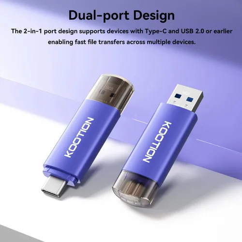 Miniatura 7 de 16GB Type-C Flash Drive 10-Pack, KOOTION 2-in-1 USB-A&USB-C 2.0 Dual Drive OTG, Memory Stick for Android Smartphone/Tablet/PC