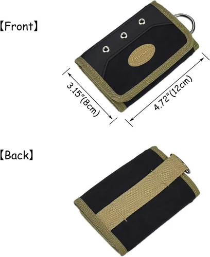 Miniatura 2 de JEMINAL - Cartera corta de lona con anillo de metal