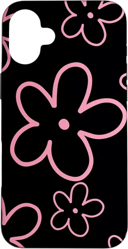 Miniatura 23 de Pink Black Flower Retro Modern Boho Floral Aesthetics Case for iPhone 17